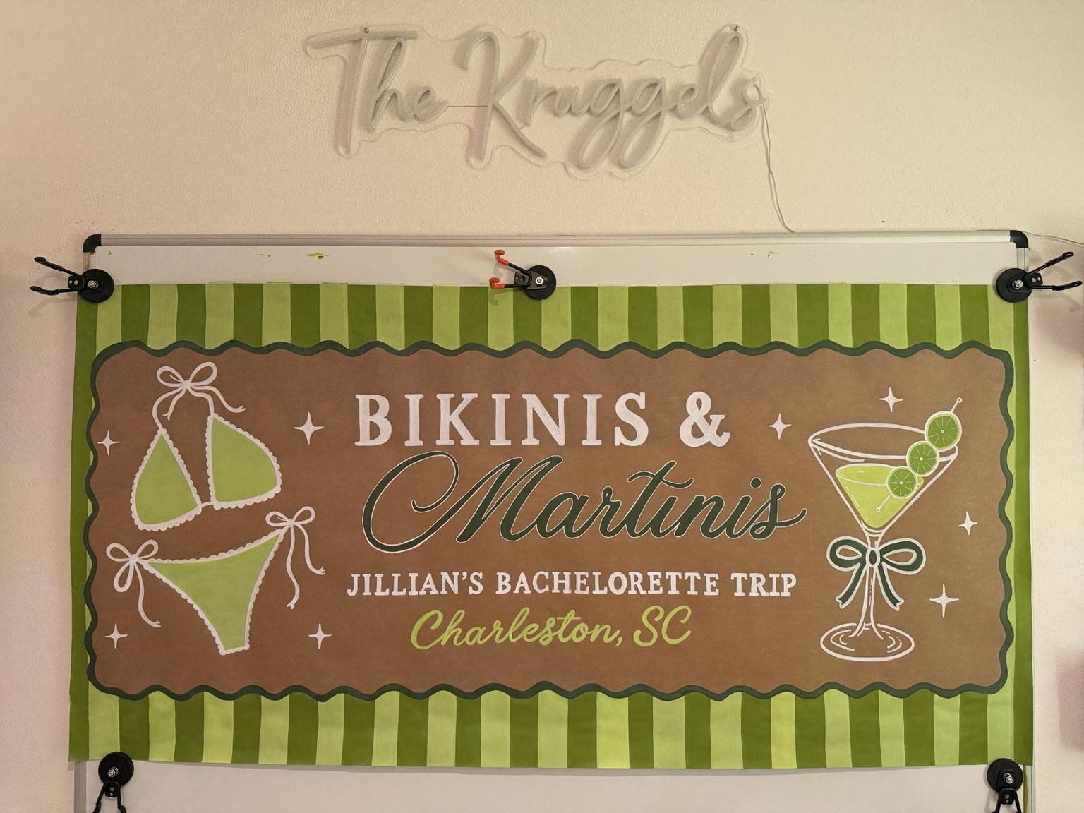 Bikinis and Martinis bachelorette banner